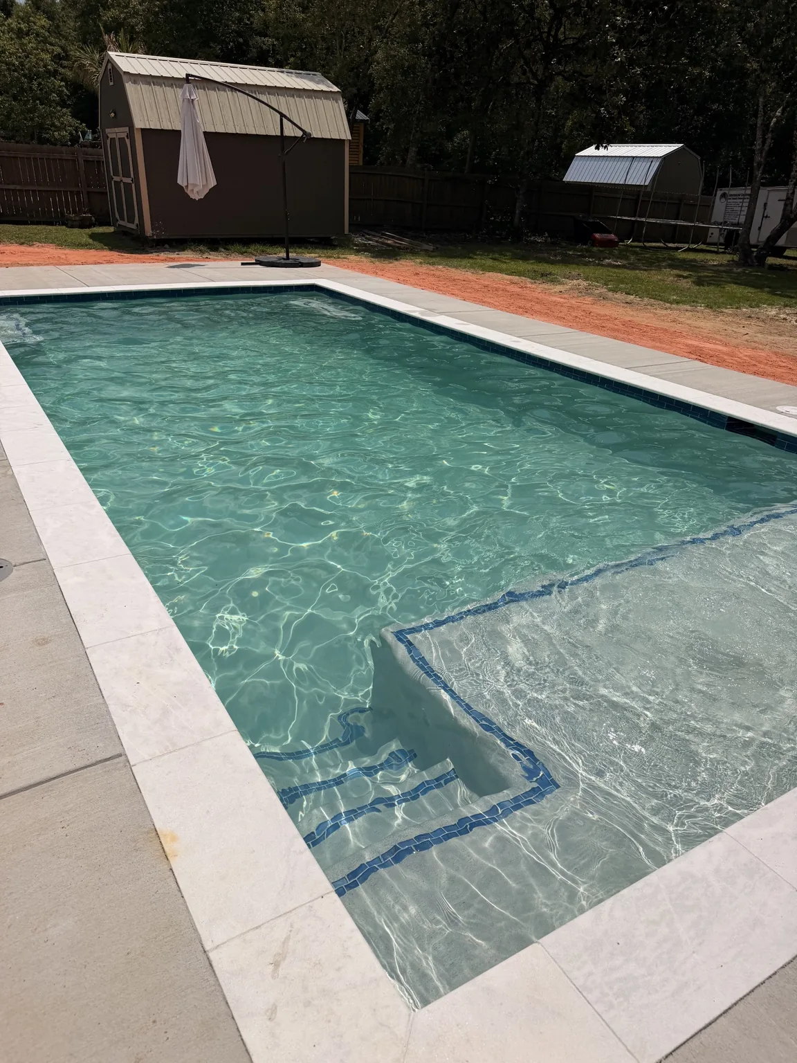 Modern rectangular pool start-up