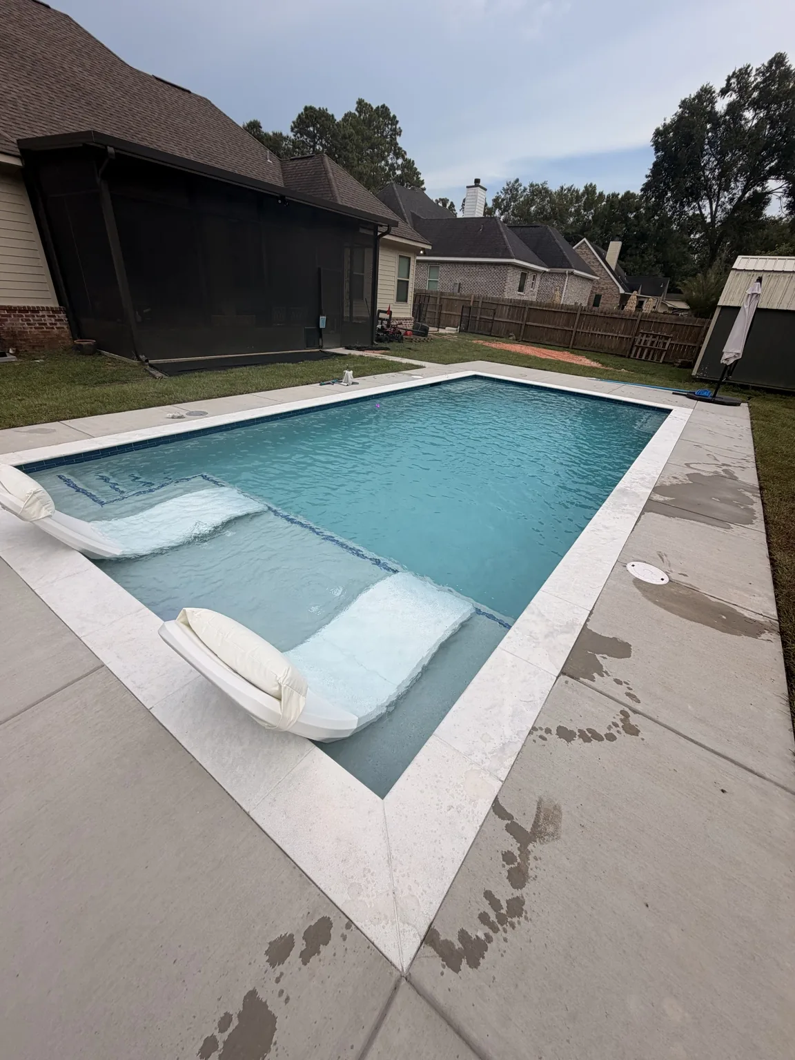 Tanning ledge pool start-up